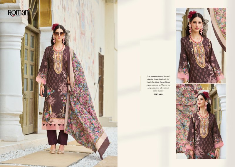 Nafisa Vol 3 By Romani Cotton Mal Printed Embroidery Dress Materials